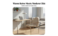 Upholstered Armchair Retro aesthetic Dining Room Chair Ergonomic Support for Bedroom
