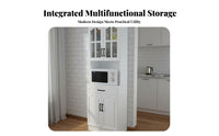 Microwave Stand Cabinet Space-Saving Microwave Hutch Cabinet European Design Liberates Tanding Storage Hutch for Apartment Dwellers, Homeowners