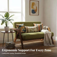 2-Seater Wooden Loveseat Retro Design 2-Seater Loveseat Retroretroera Modern Modern & Design Sturdy Wood Frame for Two People