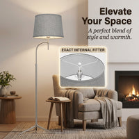 Table Lamp Shade 2 Pack with Foldable Textile Lampshade for Easy Storage, Light Set for Living Room and Bedroom