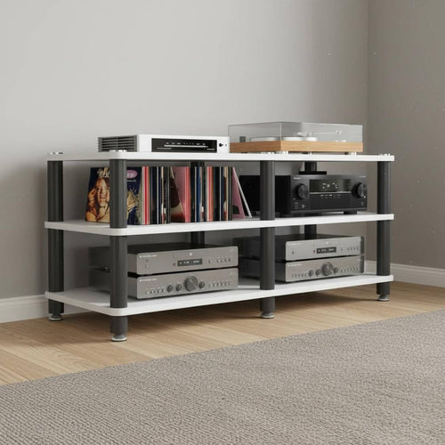Audio Equipment Rack Sturdy Construction Amplifier Stand Stable Structure Stereo Component Shelf for Home Theater Enthusiasts, Entertainment Room