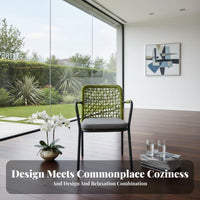 4 Pieces 4-Piece Chat Set Nordic & Design Loveseat, 2 Chairs, and Table Set Thick pads Rust-Resistant for Balcony, Garden, Deck