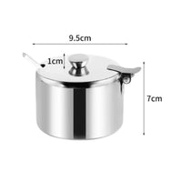 Condiment Container with Lid Polished Sugar Bowl Compact for Dining Table