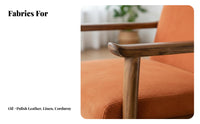 Upholstered Armchair with Wooden Frame Lighting Luxury Decorative Look Lounge Chair Thick Pad Ergonomic Design