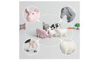 37 Pieces Detailed Miniature Farm Set with Fences Educational Farm Animal Figurines Playset Realistic Plastic Animal Figures Vibrant for Toddlers