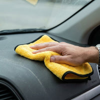 Low Shed Micro Fibre Cloths for Cars and Car Drying Towel, Super-Fine High-Low Pile Soft Cleaning Cloths, 40x40cm Cleaning Cloths for Detailing