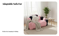 Single-Person Floor Sofa Mat-Inspired Design Pleated Armless Chair Sleepable Soft Fabric for Students, Young Adults, Bedroom