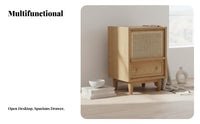 Single-Drawer Nightstand Easy Assembly Angled Leg Storage Cabinet Rounded Edges