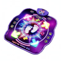 Light-up Double Dance Mat Wireless Dance Mat with Bluetooth Musical Toy Adjustable Volume for Children, Toddlers, Playroom, Birthday Party