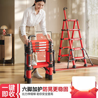 Bili Ladder Household A-Frame Telescopic Multi-function Aluminum Alloy Ladder