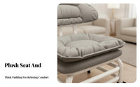 Upholstered Low Chair with Casters Rounded Corners Low Roller Seat for Playroom