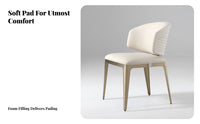 Italian design Ripple rear Chair Wave Pattern rearrest Upholstered Side Chair Modern Minimalist Design Seating Furniture robust Construction for Restaurant Owners, Interior Decorators, Dining Room, Villa, Hotel, Kitchen