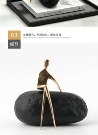 Modern Minimalist Figure Sculpture Art Decor for Sales Office, Hotel, Bedside, Entryway, Living Room