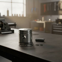 Piston Assembly Metal Piston with Rings Fit Part for Mechanics, Hobbyists