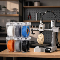 6 Pieces 3D Printer Filament Storage Box Moisture-Resistant Filament Storage Box Dust-Protected Clear for Makers, Desktop