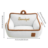 Warm Dog Bed, Removable Pad, Calming Pet Sofa
