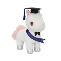 Stuffed Toy with Graduation Cap Embroidered Stuffed Equine Soft for Nursery