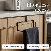 Cabinet and Closet Metal Kitchen Towel Rail for Hanging Cloths, Modern Minimalist Hook and Holder for Students