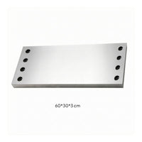 Machined Mounting-Plate Angled Ends Metal Hardware Brushed Silver