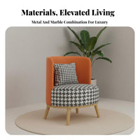 3 Pieces 2 Shellrear Chairs with Side Table Light Luxury Design Conversation Set Minimalist design areaSaving for salon