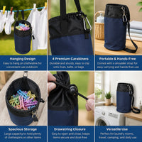 Golf Club Storage Bag with Hooks, Machine Washable, Waterproof