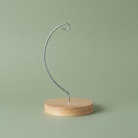 Ornament Hanger Stand Sturdy Desk Display Bracket Wood Base for Outdoor, Garden