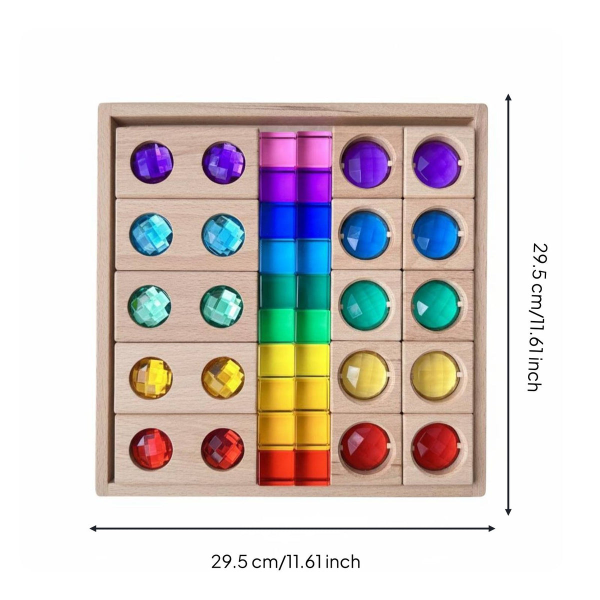40 Pieces Acrylic Blocks Educational Translucent Colorful Cubes Jewel-Like Jewels Color Sorting Block Set for Preschoolers, Kindergarten, Playroom