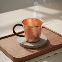 2 Pieces Copper Drinking Vessel Rust Resistant Hammered Copper Mug Polished