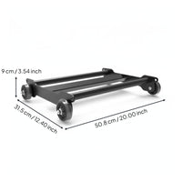 4-Wheel Core Roller Full Body Workout Abdominal Training Cart Heavy Duty Exercise Roller Cart for Office