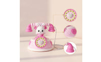Musical Bunny Toy Phone Interactive Toy Telephone with Handset Light-up Play Phone Educational for Toddlers, Kids, Babies, Playroom, Nursery, Home