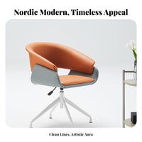 Upholstered Rotating Chair Ergonomic rearrest rotate Pedestal Armchair for Study