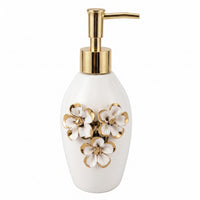 Ceramic Soap Dispenser Floral Liquid Soap Dispenser Pump Head Washroom Accessory