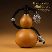 Chinese Feng Shui Gourd Keychains, Hanging Gourd Decoration for Car, Wallet Char #variant:Natural Gourd with Chinese Knot