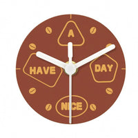 Coffee-Themed Timepiece Round Fridge Clock High Contrast Display Timepiece