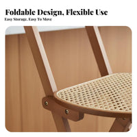 Folding Stool with Woven Backrest French design for Dessert Shop, Bar, homeowners
