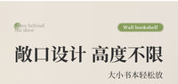 墙上书架免打孔门后置物架儿童绘本展示架挂墙杂志架墙面装饰收纳 透明款-1件装（送无痕贴）