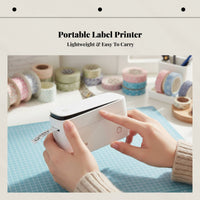 Label Printer, Bluetooth Mini Handheld, Portable Thermal, Waterproof Name Sticker, Home Office