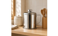 Stainless Steel Oil Filter Pot Easy to Clean Grease Storage Can for Home Kitchen