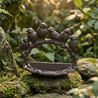 Cast Iron Bird Feeder Rustic Pedestal Bird Feeder Decorative for Yard, Gardeners