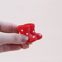 Polka-Dot Doll Boots | Tiny, BJD Doll Boots