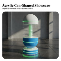 Lighted Soda Can Display Rack Attention-Grabbing-Catching Design Illuminated Acrylic Display Case Freestanding Product Display
