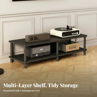 1 Audio Component Cabinet Multi-tier Equipment Rack High Load Capacity Sturdy Construction Open Shelf Amplifier Stand Suitable for Audiophiles Home Entertainment Living Room Household Storage Gift Giving
