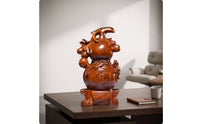 Gourd Ornament Artistic Gourd with Pedestal Natural for Entryway