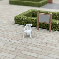 Molded 1:64 Scale Chair Armless Miniature Chair Model Decorative Furniture Sturdy for Hobbyists