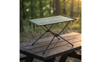 Compact Camping Table with Carbon Steel Tabletop Lightweight Furniture for Campers, Backpackers
