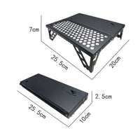 Folding Camp Table Foldable Iron Folding Table Compact Furniture for  , Simplifiers, Hiking, Picnics, Outdoor