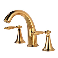 Two Handle Washroom Faucet Deck Mounted Split Style Faucet Sturdy for Vanity