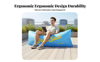 Easy to Inflate Wind-Inflated Lazy Bag Lightweight Wind-Filled Lounger tear-resistant material Inflatable Lounger Pillow Headrest for Beachand so forthers, music event and so forthers, Balcony, Beach, Camping, spineyard