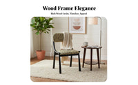 Cane rear Dining Chair French design Indoor Furniture sturdy Wood Frame Minimalist for Bedroom