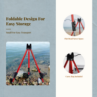 Retractable aluminum fishing rod holder for outdoor support